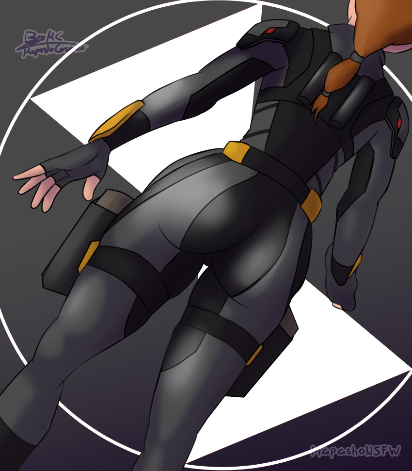 artist_name ass black_widow_(marvel) bodysuit mapashonsfw marvel marvel_cinematic_universe marvel_comics natasha_romanoff red_hair superheroine thick thick_ass tight_clothing