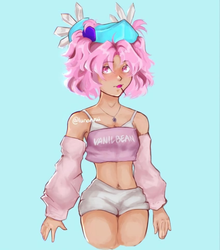 1girls artist_request breasts clothing female female_only midriff pink_hair roblox roblox_avatar roblox_youtuber robloxian source_request tagme thighs valkyrie valkyrie_helm vanilbean youtuber youtuber_girl