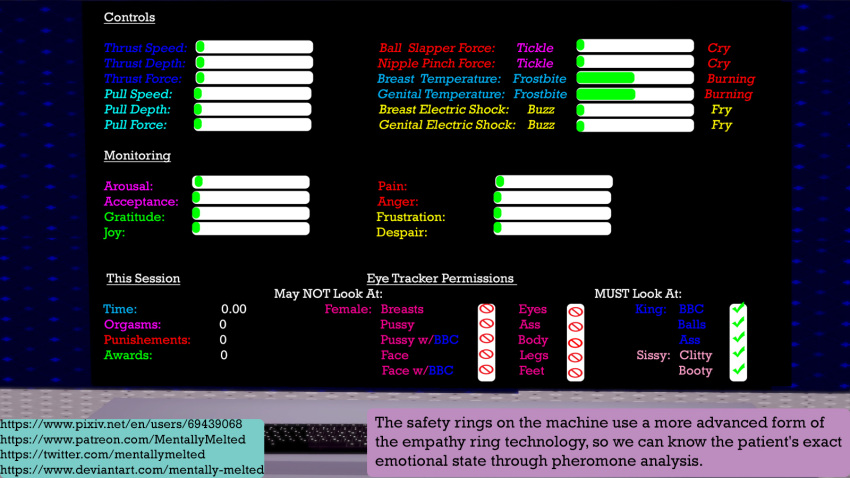 3d 3d_(artwork) bondage female femboy femdom humiliation koikatsu male mentally_melted menu sissy text training