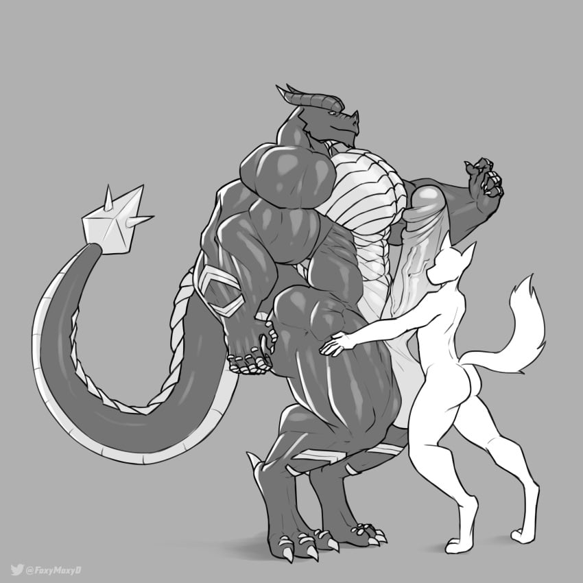 big_ass big_muscles big_penis dragon foxymoxyd furry moxydoxy muscular tail