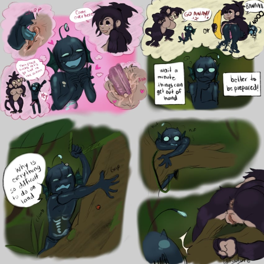 androgynous androgynous_female anglerfish anglerfish_humanoid aquatic bald_female big_ass big_breasts big_penis bigger_female blue_body clitoris creature dark_skin feet femboy fish funny furry futa_on_female futanari fuulure girly glowing glowing_eyes intersex intersex/female intersex_on_female jungle loincloth lure_(anatomy) monkey monkey_ears monkey_feet monkey_girl monkey_tail monster monster_girl oral_sex penetration public public_exposure pussy_eating pussy_hair pussy_juice pussy_juice_drip sea see-through see-through_body see-through_penis shiny_skin silly skeleton sleep sleeping_nude small_dom smaller_female smaller_futa tail tongue_out tree