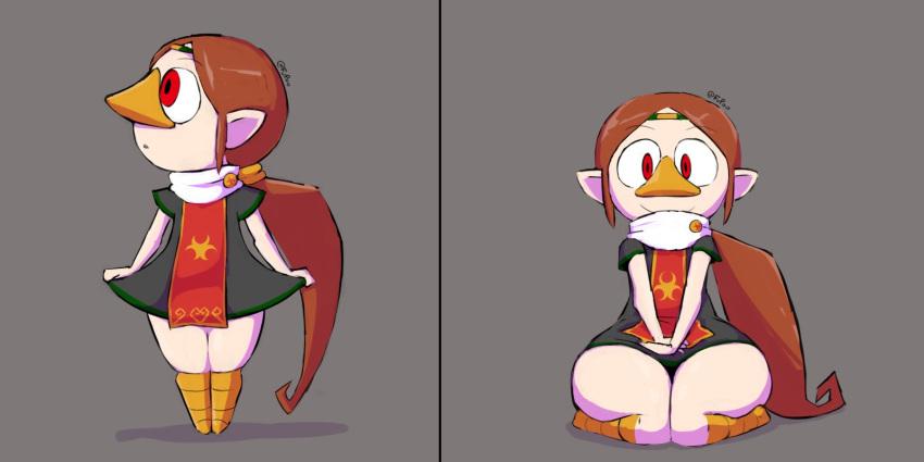 bird bottomless clothed dress fupoo huge_thighs medli nintendo rito the_legend_of_zelda the_legend_of_zelda:_the_wind_waker the_wind_waker thick_thighs wind_waker young