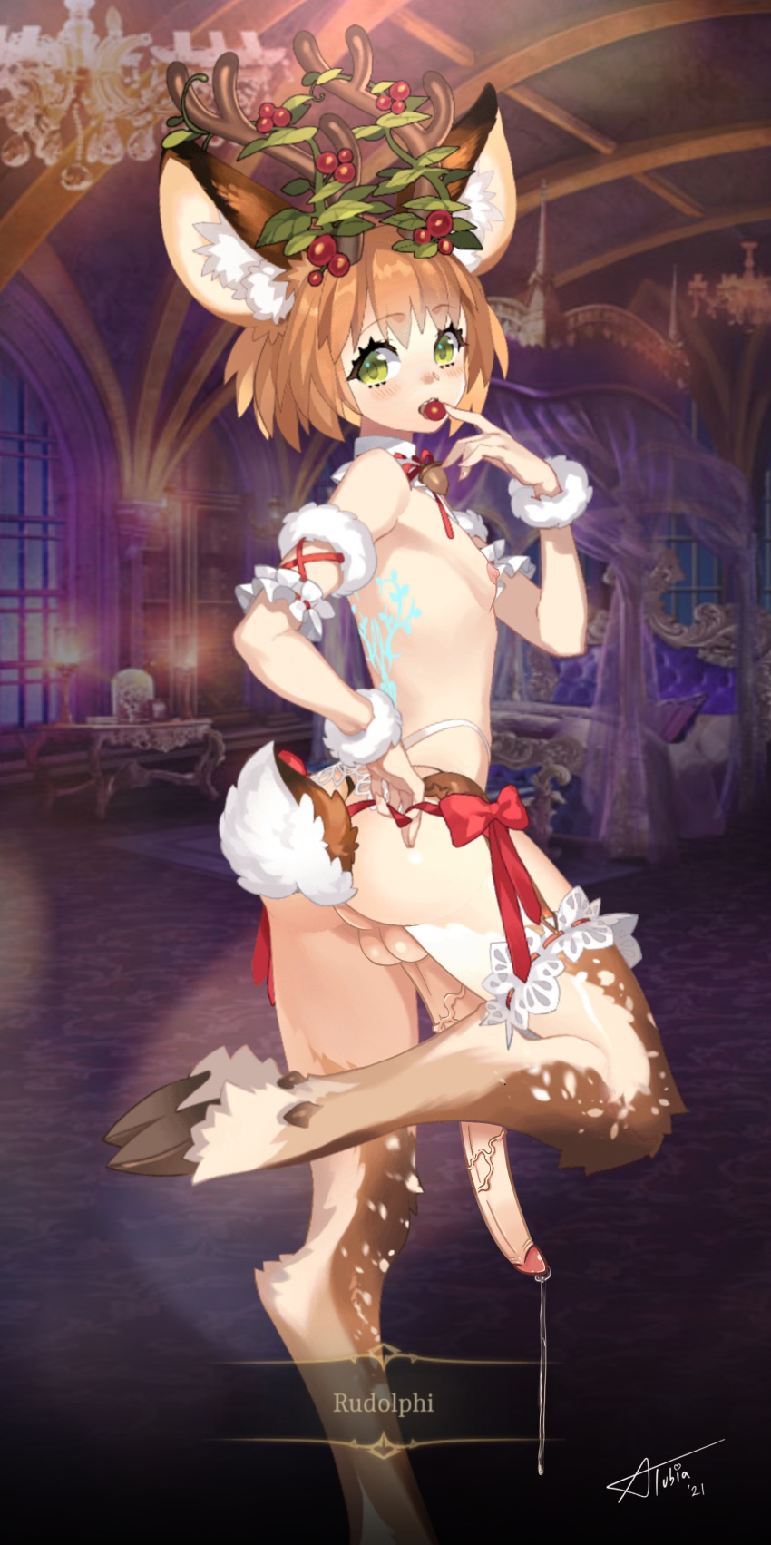 1futa antlers areolae ass backsack balls breasts cervine_penis deer_antlers deer_ears deer_girl deer_humanoid deer_tail deerstail dickgirl edit erect_nipples erection futa_only futanari huge_cock humanoid humanoid_penis isekai_demon_waifu light-skinned_futanari light_skin long_penis nipples nude pale_skin parody penis precum precum_drip rudolph_the_red-nosed_reindeer rudolphi_(isekai_demon_waifu) small_breasts solo standing taint