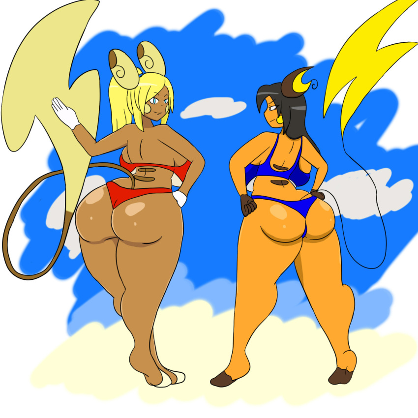 alolan_raichu anthro ass bikini huge_breasts igphhangout milliani_(igph) milliani_the_raichu_alolan_(igph) nintendo pokémon_(species) pokemon pokemon_(species) rachel_the_raichu_(igph) raichu tagme