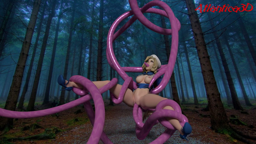 1girls 3d all_the_way_through anal arms_behind_back ass atlantica3d blonde_hair breasts clothing combat_medic_ziegler eyes_rolling_back female forest high_heels mercy nipples open_mouth oral outdoors outside overwatch penetration purple_tentacles pussy rape restrained short_hair spread_legs stomach_bulge suspension tentacle tentacle_sex triple_penetration vaginal_penetration