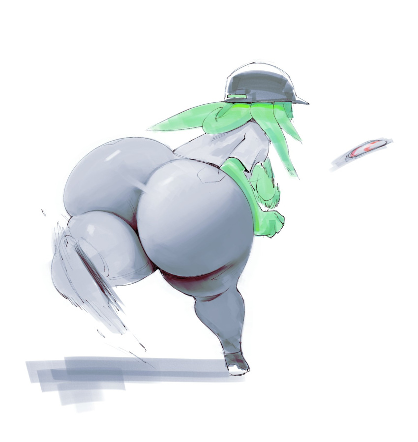 alien baseball baseball_cap baseball_uniform big_ass big_butt femboy jay_(sqoon) puwa sqoon thick_ass thick_thighs throwing