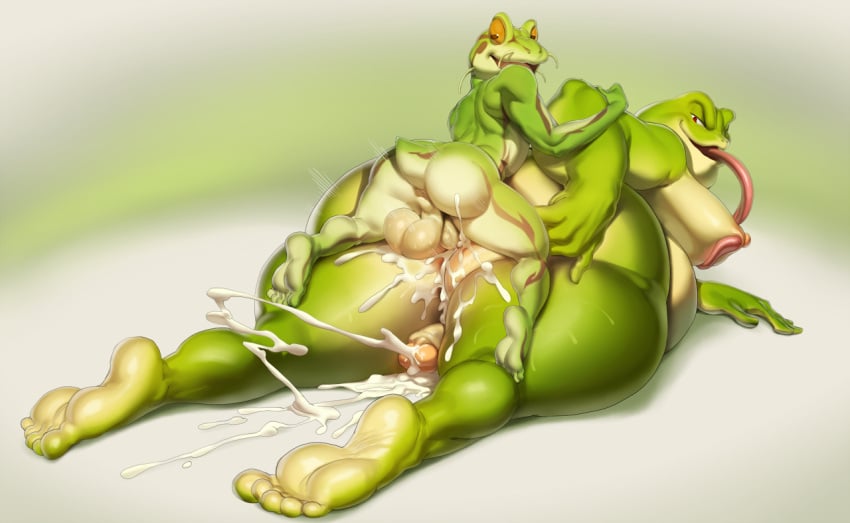 2boys anal anal_orgasm anal_penetration anal_sex anthro anthro_on_anthro anthro_only ass backsack balls belly big_ass big_balls big_belly big_butt cum cum_inside excessive_cum fat_ass frog frog_(chrono_trigger) gay huge_ass huge_butt justmegabenewell long_tongue looking_back looking_pleasured male male/male male_only moobs orange_eyes overweight overweight_male red_eyes size_difference small_dom_big_sub superchub sweat sweatdrop sweaty sweaty_thighs thick_thighs toad tongue tongue_out yaoi