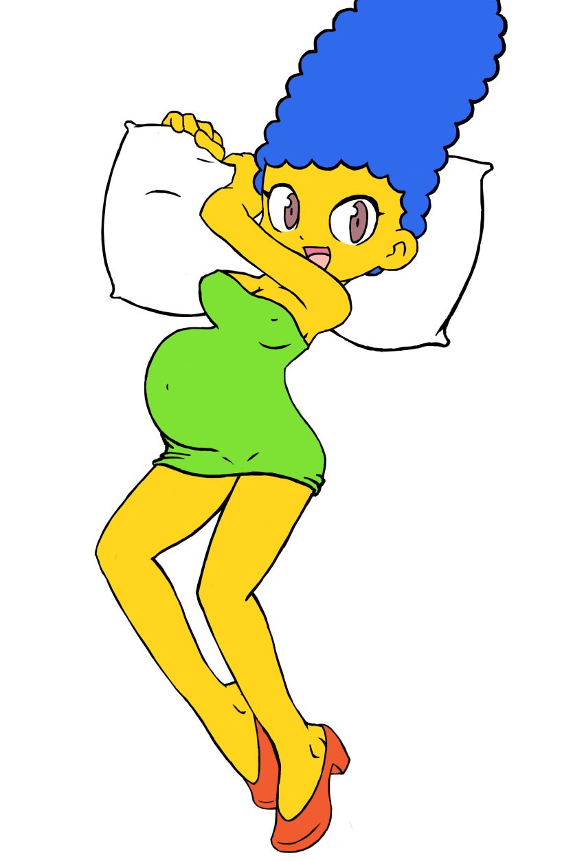 (original_artist_tbd) belly female marge_simpson pregnant sallyx the_simpsons transparent_background