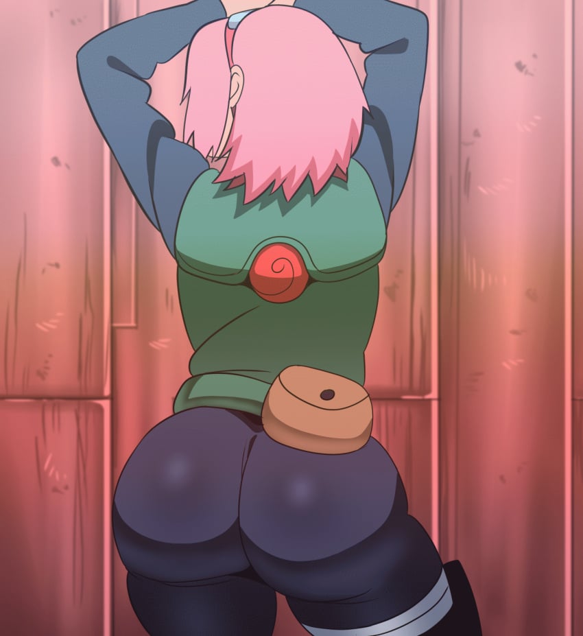 1girls animated ass ass_jiggle ass_shake big_ass big_butt bike_shorts bubble_butt butt_jiggle d-art female female_only human jiggle jonin_vest naruto naruto_shippuden pink_hair sakura_haruno shaking shaking_ass shaking_butt shounen_jump solo solo_female thick thick_ass twerking vest war_outfit