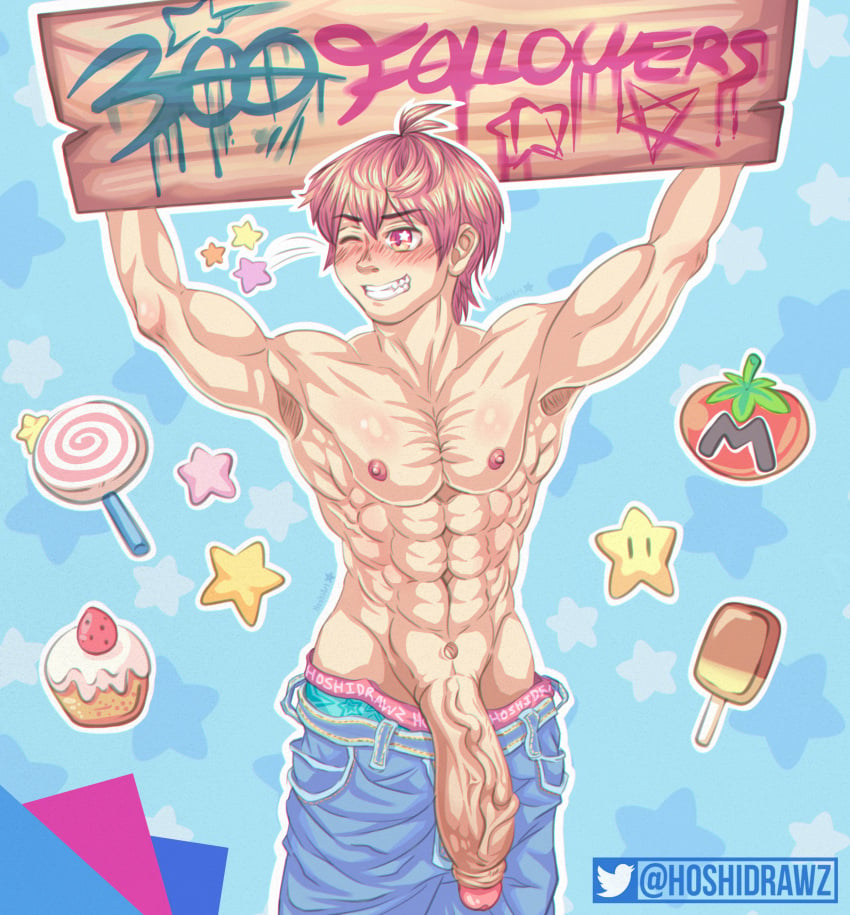 abs adam's_apple armpit armpits background bara biceps big_penis blush boxers cake chest colored foreskin gay gijinka glans hoshiart hoshidrawz humanized hung hunk hyper_penis jeans kirby kirby_(series) lollipop male_only muscle muscles muscular_male navel nipples pecs pink_hair popsicle ripped shirtless shirtless_male shoulders six_pack smile star stars teeth tomato twink twunk uncut underwear veins veiny_penis wink winking yaoi