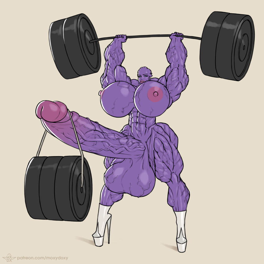 1futa alien areolae asari balls big_balls big_breasts big_muscles big_penis breasts erection futa_only futanari humanoid humanoid_penis hyper hyper_balls hyper_muscles hyper_penis mass_effect moxydoxy muscular muscular_futanari nude_futanari penis penis_weight solo standing veins