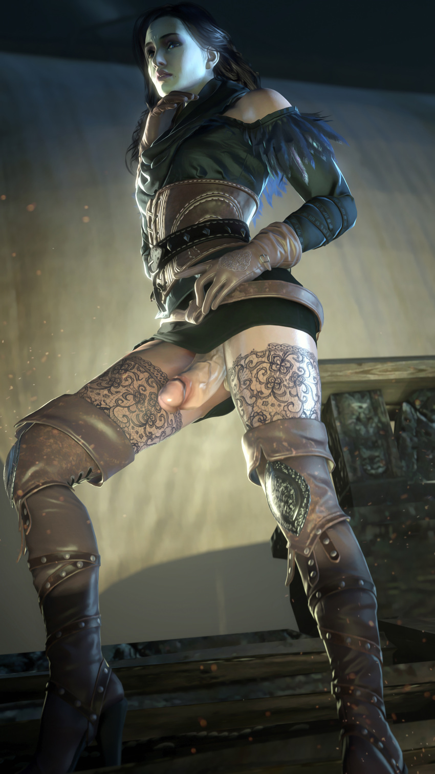 1futa 3d 4k absurdres big_penis cd_projekt_red erection futa_only futanari highres mitrild-sfm penis solo source_filmmaker the_witcher_(series) the_witcher_3:_wild_hunt yennefer