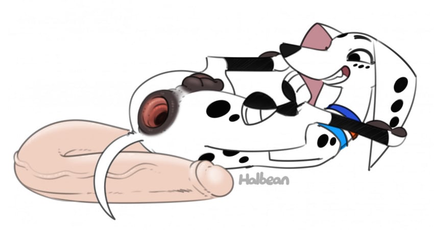101_dalmatian_street 101_dalmatians 1boy 1boy1girl 1girls 2021 aged_up animal_genitalia animal_pussy anus black_body black_fur canid canine canine_pussy canis collar dalmatian dildo disembodied_penis disney dolly_(101_dalmatians) domestic_dog female feral fur gape gaping gaping_anus genitals halbean interspecies legs_up male mammal multicolored_body multicolored_fur penis pussy sex_toy simple_background smile solo spots spotted_body teeth what white_background white_body white_fur zoophilia