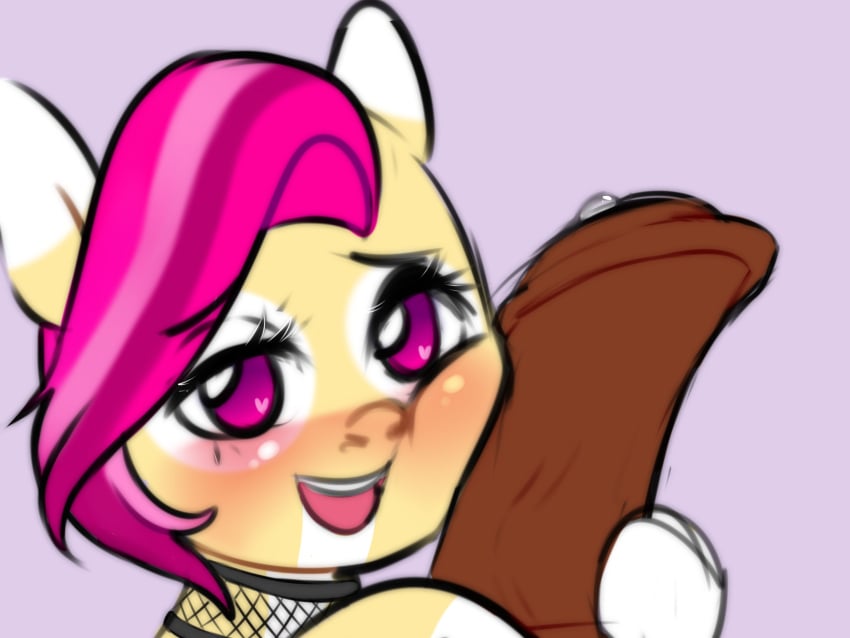 4:3 absurd_res animal_genitalia animal_penis cute_face equid equine equine_penis fan_character female genitals hasbro hi_res horse mammal my_little_pony penis pony ranillopa shy smile