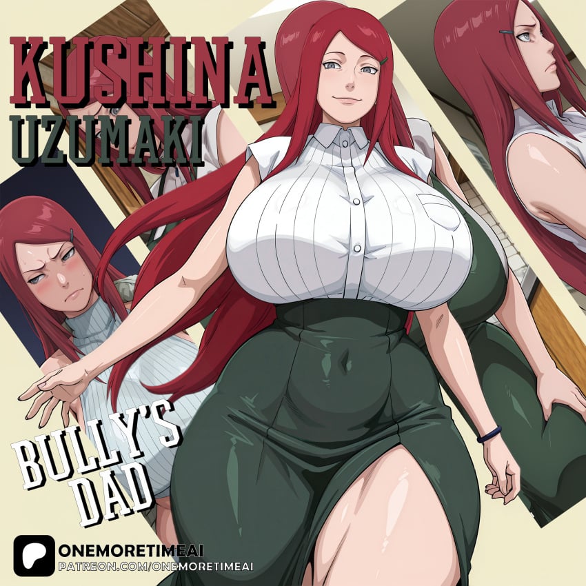 1girl ai ai_assisted ai_generated big_breasts big_thighs grey_eyes huge_breasts kushina_uzumaki long_hair mature_female milf naruto naruto_(series) naruto_shippuden onemoretimeai patreon red_hair sexy sexy_body sfw solo solo_female solo_focus thick_legs voluptuous voluptuous_body voluptuous_female wide_hips