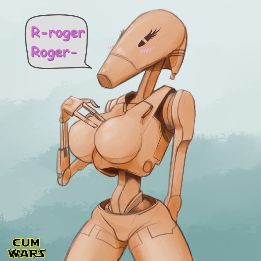 1girls android b1_battle_droid battle_droid breasts droid robot_girl star_wars