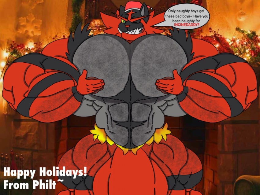 abs biceps bodybuilder furry furry_only hyper hyper_balls hyper_genitalia hyper_muscles hyper_penis hyper_testicles incineroar kindaporn laying_on_back male male_focus male_only muscle muscles muscular muscular_anthro muscular_arms muscular_ass muscular_back muscular_legs muscular_male muscular_thighs nipples pecs pokemon veins veiny_penis