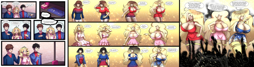 3girls ass_expansion bimbo bimbofication blonde_hair brainwashing breast_expansion female gender_transformation huge_ass huge_breasts identity_death keygii mtf_transformation multiple_girls thick_thighs transformation transformation_sequence wide_hips