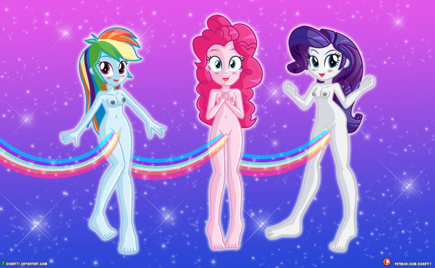 3girls blue_eyes boobs breasts curly_hair dieart77 equestria_girls long_hair multicolored_hair multiple_girls my_little_pony naked naked_female nipples nude nude_female pink_hair pink_skin pinkie_pie_(eg) pinkie_pie_(mlp) purple_hair pussy rainbow rainbow_dash_(mlp) rainbow_hair rarity_(eg) red_eyes shaved_pussy small_breasts tits vagina white_skin