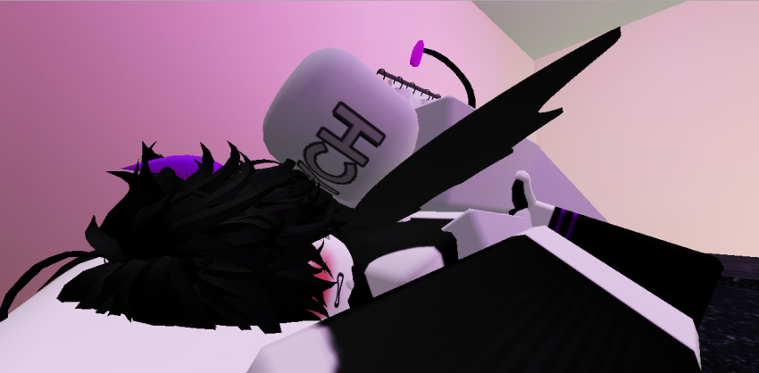 1femboy 2boys 3d anal anal_sex black_hair black_wings blushed demon_horns demon_tail demon_wings femboy gay gay_sex girly implied_anal implied_sex incubus lying lying_on_bed lying_on_person on_bed on_stomach original_character prone_bone roblox roblox_avatar roblox_studio robloxian samael_(samtheincubus) samtheincubus self_upload spade_tail white_body ych