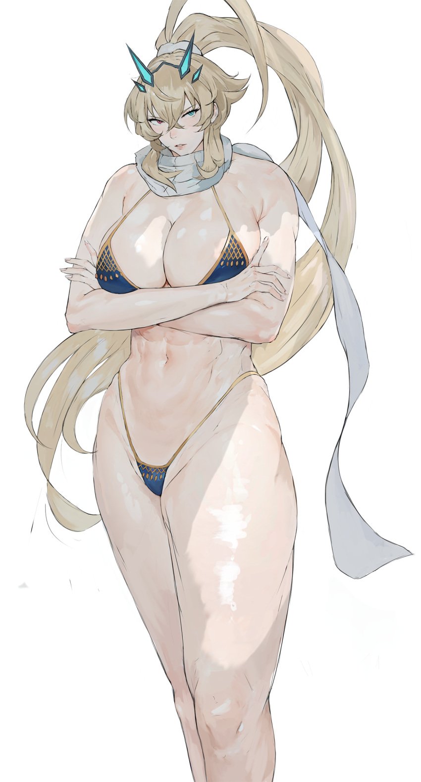 abs barghest_(gawain)_(fate) bikini fate/grand_order fate_(series) memory342 muscular_female