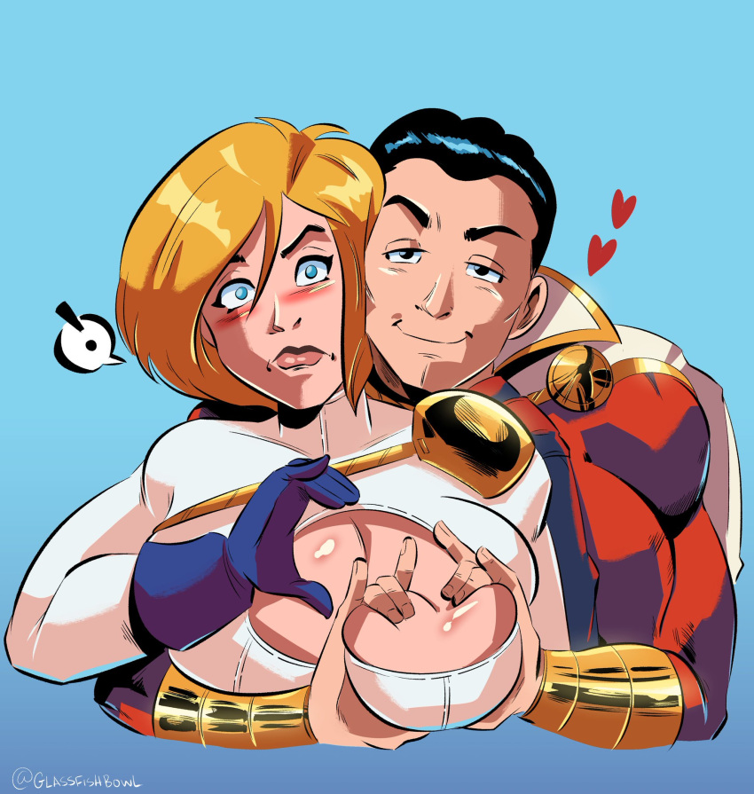 1boy 1boy1girl 1girls alien alien_girl alien_humanoid alien_look_like_human athletic athletic_female big_ass big_breasts billy_batson blonde_hair breast_grab breasts bust busty chest cleavage curvaceous curvy curvy_figure dc dc_comics digital_drawing_(artwork) digital_media_(artwork) earth_2 eyebrows eyelashes eyes female female_focus fit fit_female glassfish hair heart_hands hero heroine hips hourglass_figure huge_ass huge_breasts humanoid justice_society_of_america kara_zor-el karen_starr large_ass large_breasts legs light-skinned_female light_skin lips male male/female mature mature_female power_girl shazam shazam_(series) slim slim_waist superhero superheroine superman_(series) thick thick_hips thick_legs thick_thighs thighs top_heavy top_heavy_breasts voluptuous voluptuous_female waist wide_hips