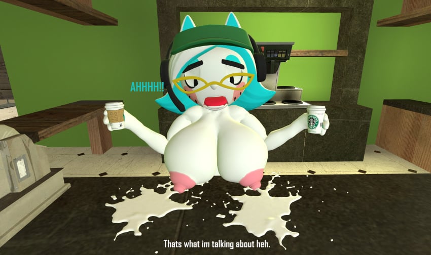 3d 3d_(artwork) big_ass big_breasts breasts_out casual casual_nudity female female_only garry's_mod ghostlydoodles gmod i_mean_breast_milk karen_(smg4) lactation meme nude pov public public_nudity sfm smg4 source_filmmaker spookyryder