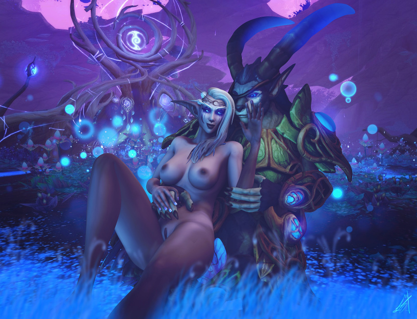 breasts elf furry legs night_elf nipples pussy small_breasts thighs thismelancholic vagina warcraft white_hair world_of_warcraft wow