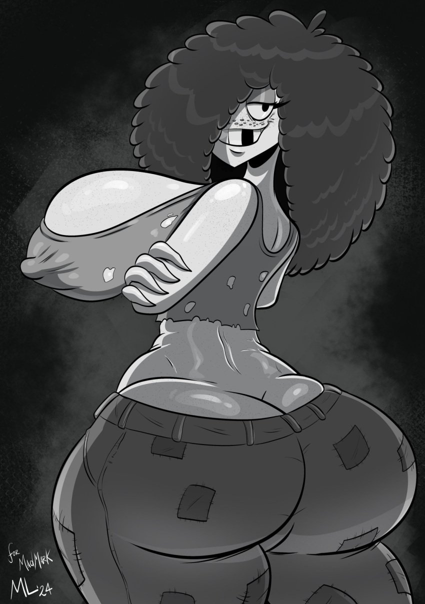 1girls 2024 ameizing_lewds arm_freckles ass ass_cleavage back back_view big_ass big_breasts big_hair black_and_grey bottom bottomwear breast_freckles breasts busty butt_crack chest clothed clothed_female clothes clothing curvaceous curvy dated digital_drawing_(artwork) digital_media_(artwork) erect_nipples_under_clothes eyelashes female female_focus female_only freckles freckles_on_arms freckles_on_ass freckles_on_back freckles_on_body freckles_on_breasts freckles_on_face freckles_on_shoulders gluteal_fold greyscale hair head_turned hips hourglass_figure huge_ass huge_breasts human jeans large_ass large_breasts legs light-skinned_female light_skin lips lola_(madmark) looking_back love_handles lowleg mature mature_female medium_hair midriff missing_tooth monochrome nipple_bulge nipples nipples_visible_through_clothing patched_clothing patches pointy_chin shoulder_freckles sideboob signature simple_background slender_waist slim slim_waist solo solo_female solo_focus standing standing_position teeth thick thick_breasts thick_hips thick_legs thick_thighs thighs tight_jeans tooth_gap waist wide_hips