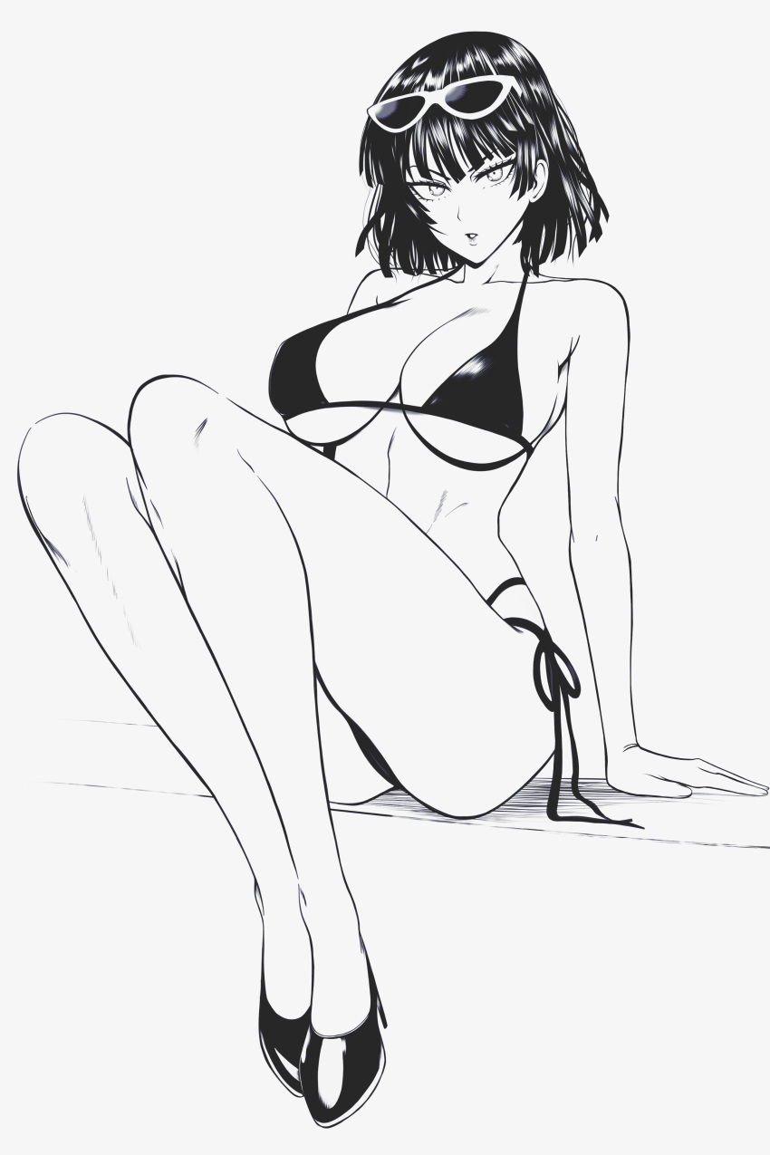 breasts female female_only fubuki_(one-punch_man) mostlybluewyatt one-punch_man solo swimsuit tagme