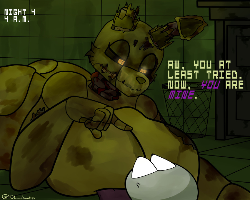 absurd_res animatronic ass big_breasts big_butt breast_smother breasts desesperadoleon female female_on_top five_nights_at_freddy's five_nights_at_freddy's_3 genderswap_(mtf) hi_res huge_breasts huge_butt imminent_sex machine male male/female on_top robot rule_63 scottgames simple_background smothering springtrap springtrap_(fnaf)