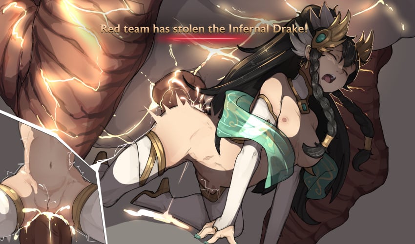 1boy 1girls anal anal_penetration anal_sex cum cum_in_ass cum_inside divine_sword_irelia doggy_style dracophilia dragon dubious_consent female feral_on_human gameplay_mechanics gigantic_penis green_nails huge_cock impossible_fit infernal_drake interspecies irelia_xan league_of_legends male nail_polish pussy sex shuuko tight_fit zoophilia