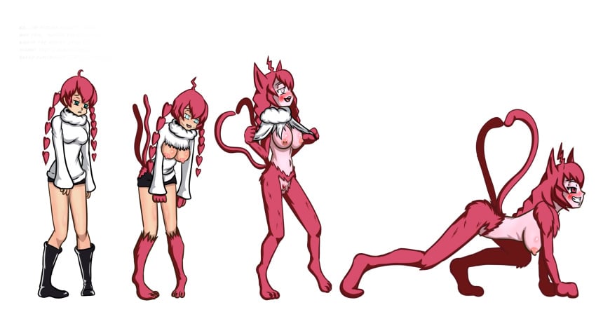 1girls ass_expansion brainwashing breast_expansion breasts cat_ears cat_humanoid catgirl female female_only fur identity_death idpet persona persona_5 persona_5_scramble:_the_phantom_strikers solo solo_female sophia_(persona_5) species_transformation torn_clothes transformation transformation_sequence