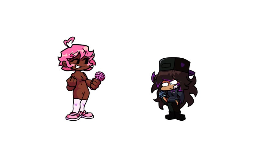 animated black_body fnf fnf_mod fnf_mods friday_night_funkin friday_night_funkin_mod human_pink_impostor_(fnf_mod) impostor_human_hijinks jaden_(impostor_human_hijinks) pink_(among_us) pink_hair sprite_edit transparent_background vs_impostor