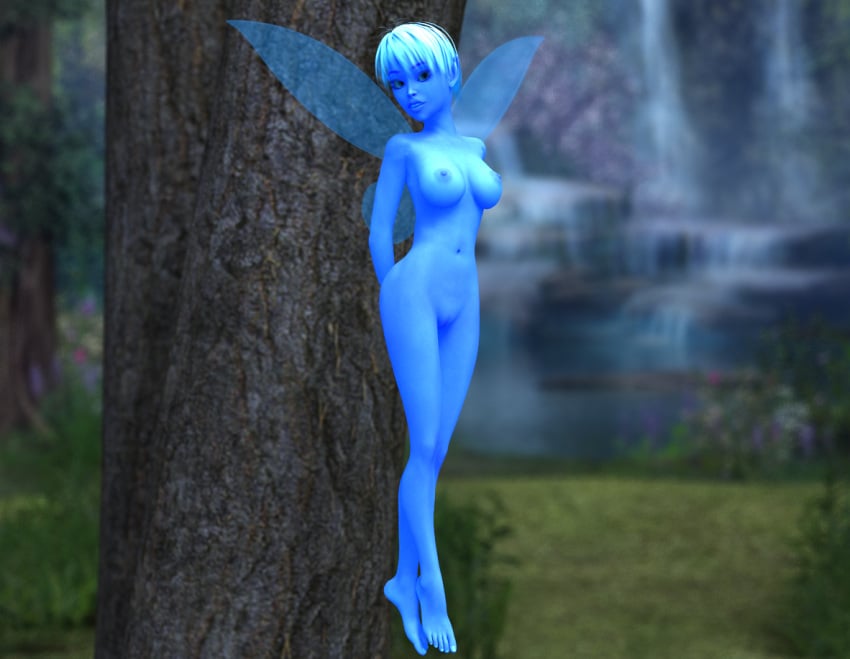 3d blue_skin navi nintendo nude ocarina_of_time spike4072 straight_hair the_legend_of_zelda