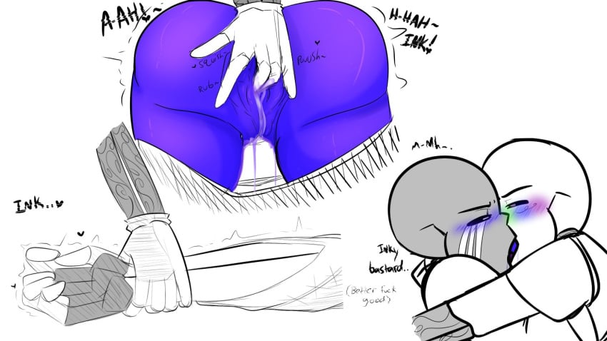 1boy 1boy1girl 1girls 2d 2d_(artwork) blue_body duo ectobody ectopussy error_sans error_sans_(fan_character) errortale fan_character fingering fingering_pussy genderswap_(mtf) hetero ink_sans ink_sans_(fan_character) inktale making_out male/female purple_body pussy rule_63 sans sans_au sans_oc sanscest sinllo skeleton straight tagme undertail undertale_au vaginal_fingering white_background