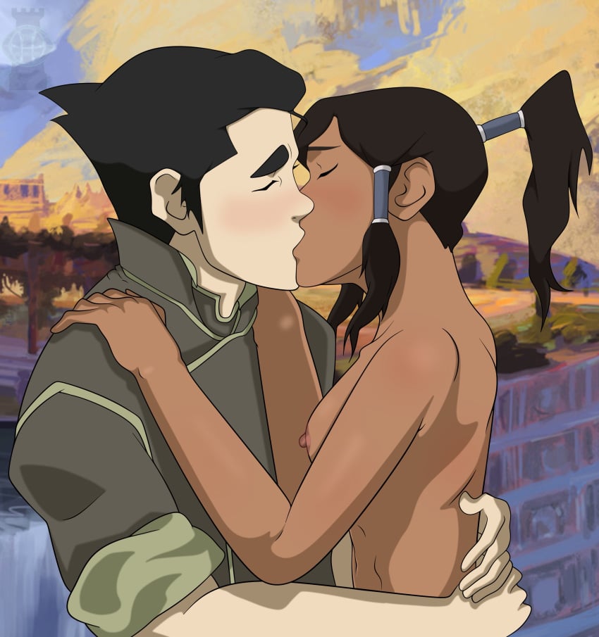 1boy 1girls avatar_legends avatar_the_last_airbender bolin breasts clothed_male_nude_female eye_of_the_beholder female kissing korra male male/female nsfw the_avatar the_legend_of_korra unspoken_thing water_tribe