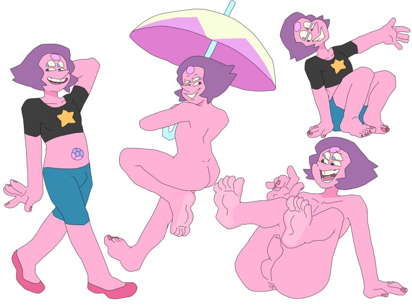 1boy anus balls barefoot cartoon_network femboy gem_fusion nude peeppepi penis rainbow_quartz_2.0 solo solo_male steven_universe tagme umbrella