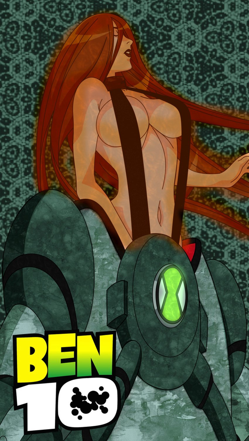 ben_10 ben_10_ultimate_alien ben_tennyson cartoon_network closed_eyes female female_ben gender_transformation long_hair maudxie mtf_transformation nrg_(ben_10) prypiatonosian_b rule_63 sling_bikini species_transformation transformation