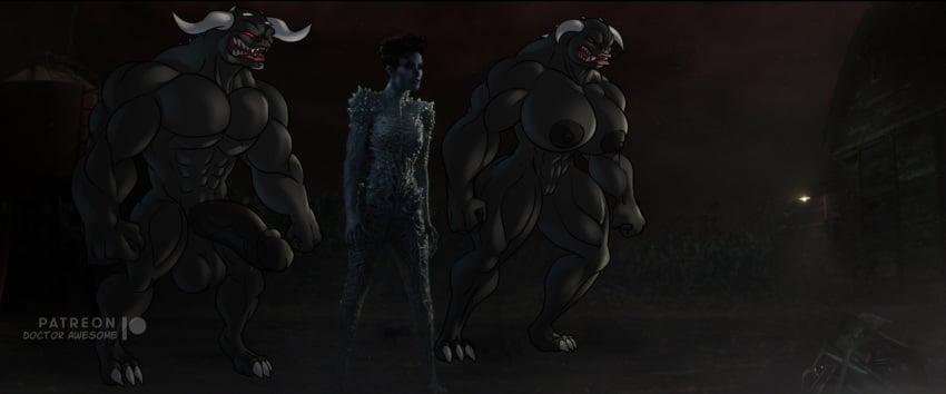 anthro balls big_balls big_breasts big_penis breasts canid canine deity female genitals ghost ghostbusters ghostbusters:_afterlife gozer_(ghostbusters) group hi_res humanoid male mammal muscular muscular_anthro muscular_female muscular_male nude penis pussy screencap_edit spirit terror_dog thebigbadwolf01 trio vinz_clortho_(ghostbusters) zuul_(ghostbusters)