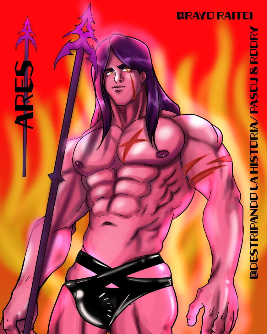 1boy ares destripando_la_historia fanart male male_only rayo_raitei solo