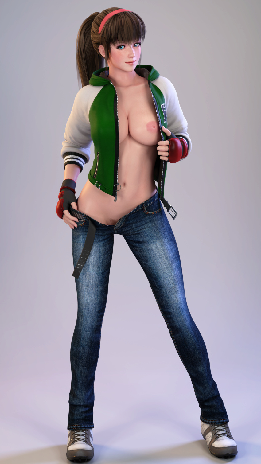 3d areolae athletic athletic_female big_breasts breasts busty cleavage darts77 dead_or_alive female female_focus female_only full_body hitomi_(doa) hourglass_figure nipples pose posing pubes pubic_hair pubic_hair_peek solo standing tagme tecmo wide_hips