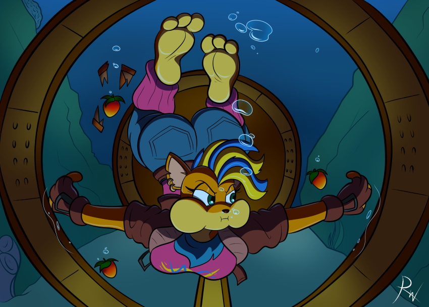 1girls activision air_bubbles commission crash_(series) crash_bandicoot:_warped crash_bandicoot_(series) crash_bandicoot_4:_it's_about_time female pirate_tawna puffy_cheeks ricowolfdog solo tagme tawna_bandicoot tawna_bandicoot_(crash_4) underwater