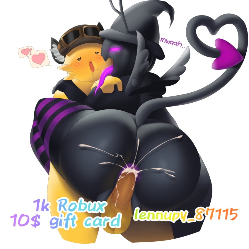 2boys anthro anus big_ass big_balls big_butt big_penis black_balls black_body black_skin bubble_ass bubble_butt cat_boy catboy commission commission_art commissions_open cum cum_in_ass cum_inside dark-skinned_male dick femboy fucking fucking_machine furry furry_ears gay gay_anal gay_sex halloween heart jack-o'-lantern long_tongue male male_focus male_only male_penetrating male_penetrating_male massive_ass massive_butt nsfw pumpkin purple_tongue roblox roblox_avatar roblox_game robloxian saliva simple_background tail thigh_highs thighhighs tongue tongue_out topping white_background wings witch_hat yapuny yellow_fur yellow_skin