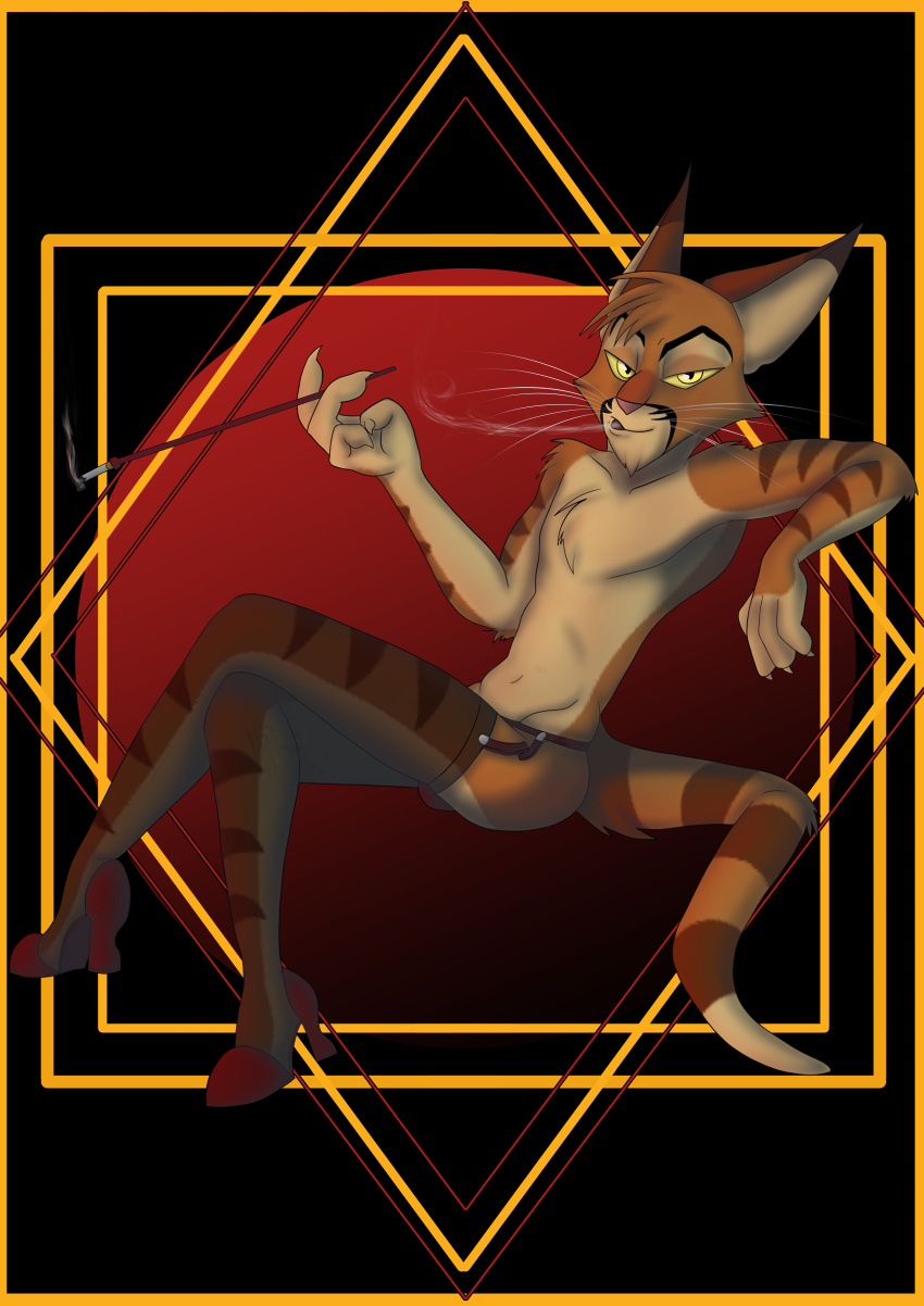 1boy animal_humanoid anthro bulge dorian_zibowski feline feminine_male furry gay image_set lackadaisy lingerie lingerie_only male male_focus male_only novadoesart pose seductive tail thighhighs webcomic