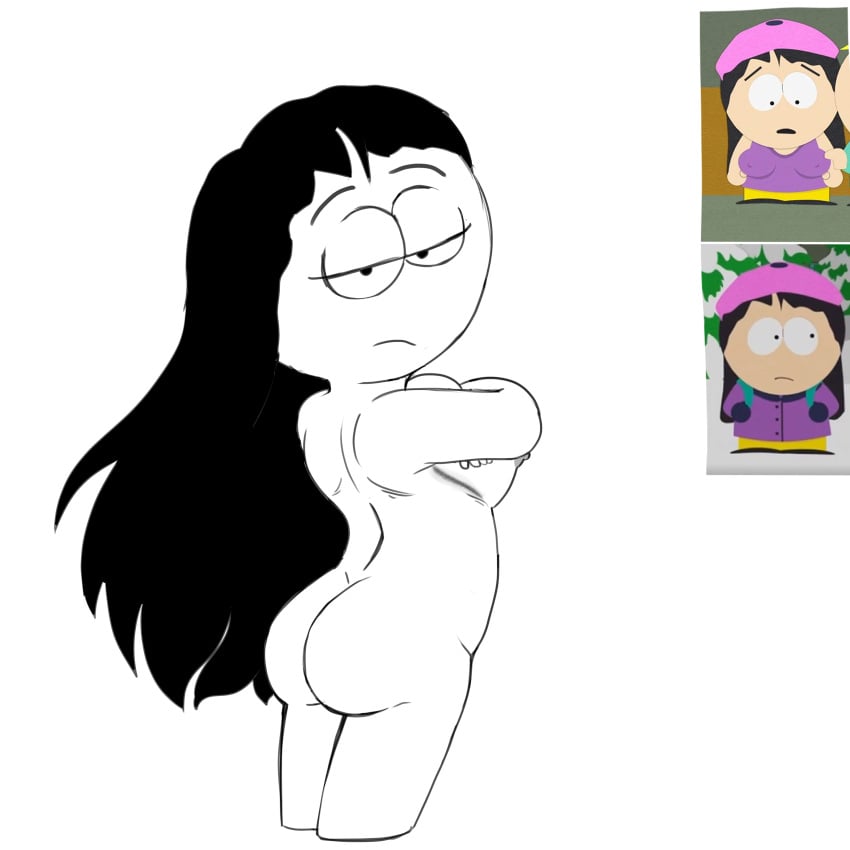 ass_focus back backboob comedy_central long_hair looking_at_viewer nude nude_female paramount_pictures smeet_(artist) south_park wendy_testaburger young