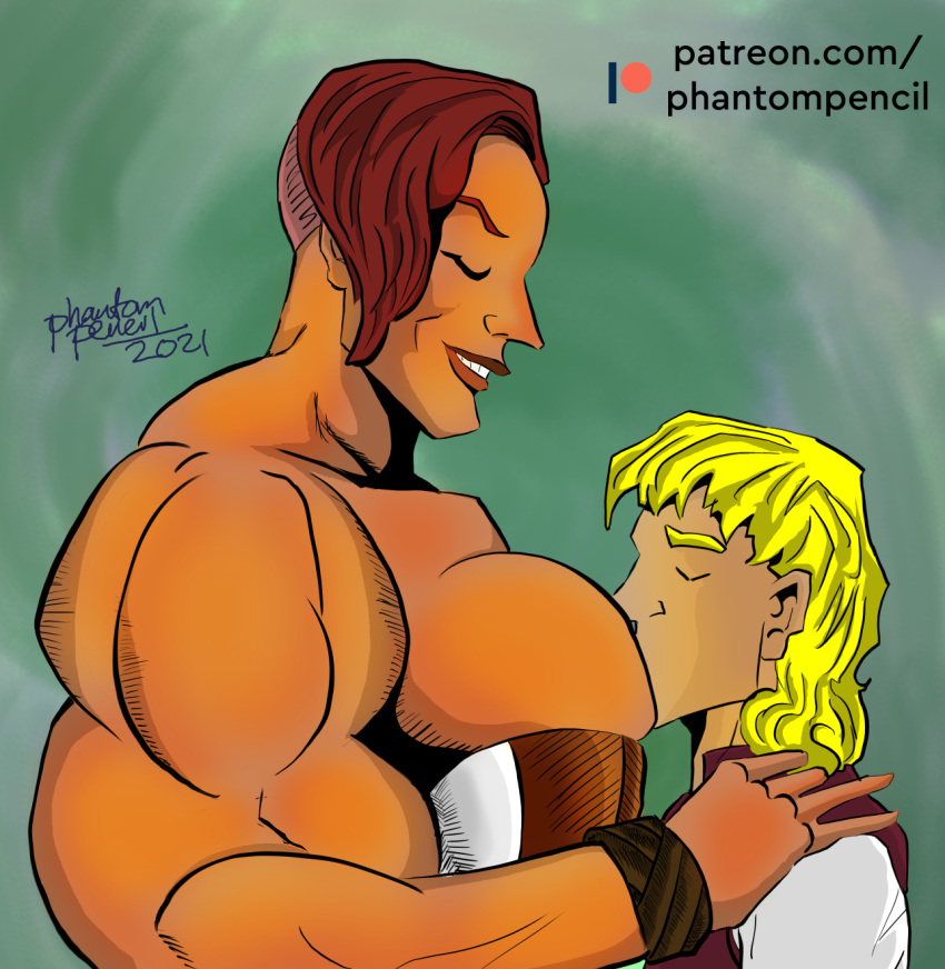 breast_smother breast_sucking dominant_female female_on_male masters_of_the_universe masters_of_the_universe_revelation muscular_female phantom_pencil phantom_pencil(artist) prince_adam side_view sideboob teela teela_(masters_of_the_universe_revelation)