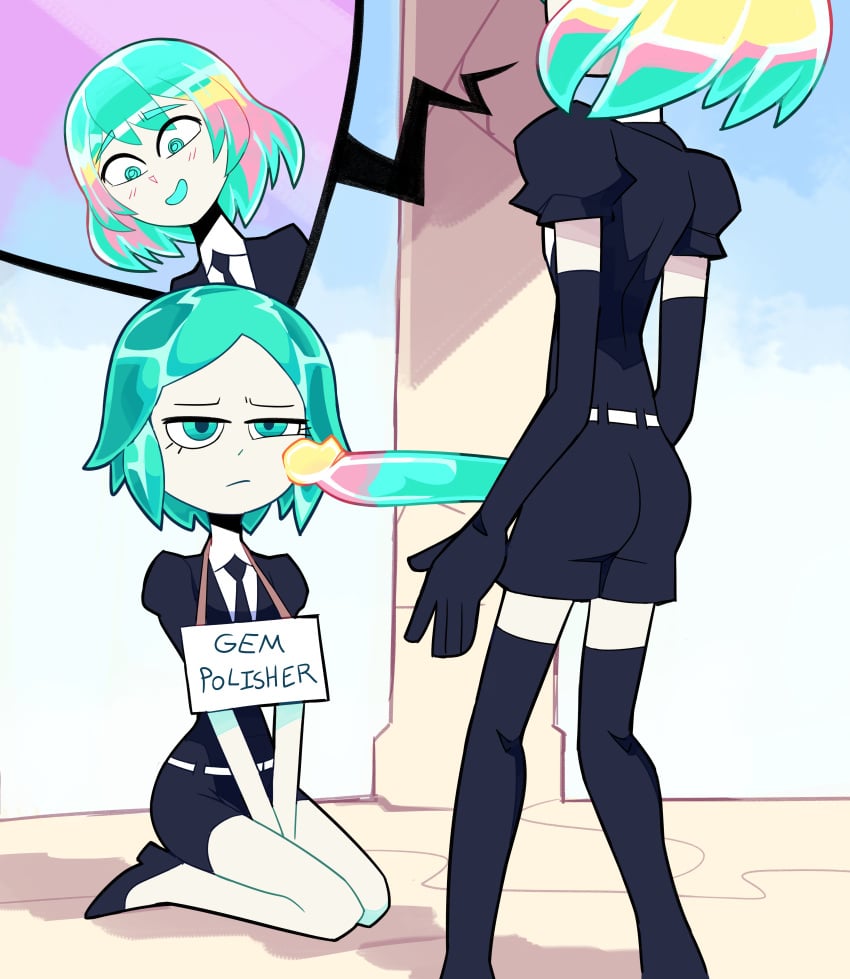 1futa diamond_(land_of_the_lustrous) female futa_on_female futanari houseki houseki_no_kuni miscon miscontoku phosphophyllite