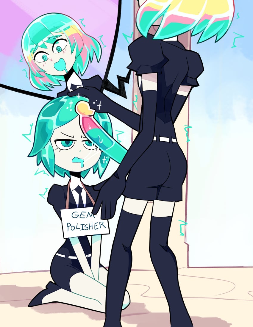 1futa diamond_(land_of_the_lustrous) female futa_on_female futanari houseki houseki_no_kuni miscon miscontoku phosphophyllite