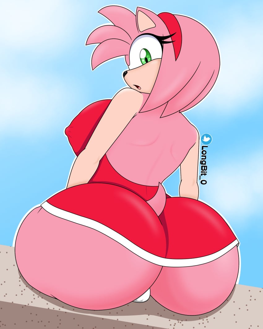 1girls 2024 amy_rose anthro ass breasts female furry longbit_0 looking_back mobian_(species) panties sega sonic_(series) sonic_the_hedgehog_(series)